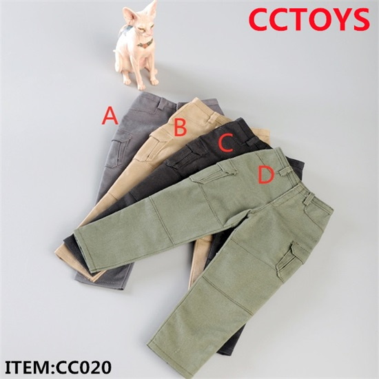CCTOYS 1/6 CC020 muscle strong plain black combat pants overalls
